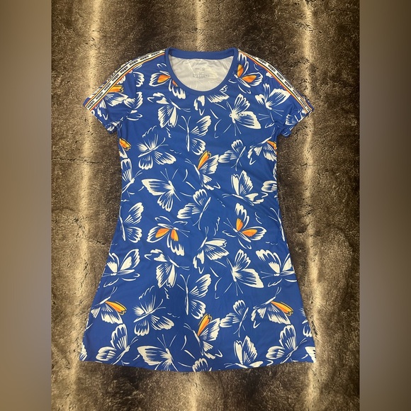 Adidas x Farm Rio Vibrant Blue Floral Mini Dress - Picture 4 of 7